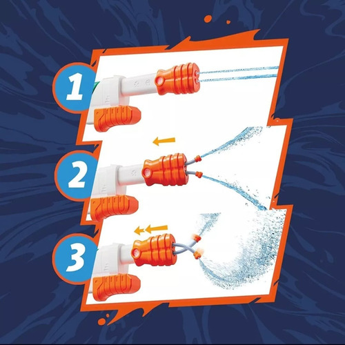 Lanzador De Agua Hydro Frenzy Con 2 Tubos Nerf Super Soaker