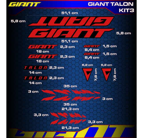 Calcomania Calca Giant Talon-3 Downhill Sticker Pegatina