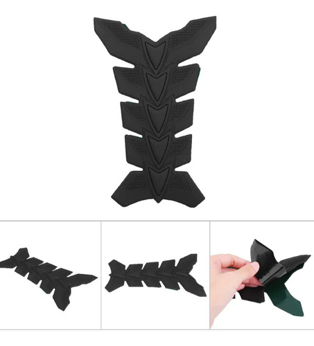 Protector De Tanque Moto Tank Pad Calcomania Cubre Sticker Negro