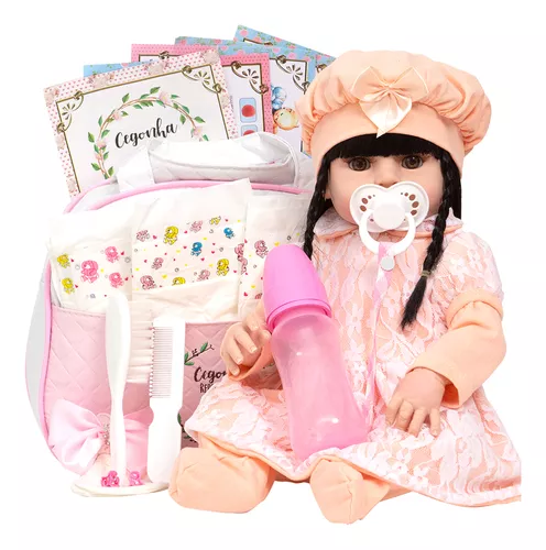 Kit 2 Peças Roupa Boneca Reborn E Bolsa Maternidade Infantil