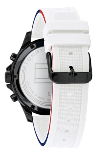 Relógio Tommy Hilfiger Masculino 1791476 Branco Prateado Preto