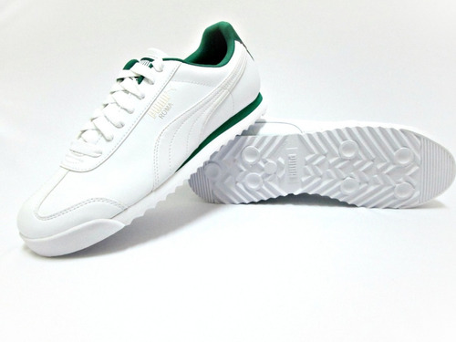 tenis puma verde con blanco