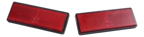 Reflectores Rectangulares Rojos Universales Para Motocicleta