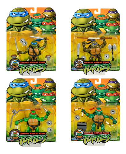 Figura De Acción Tmnt Classic 4 2003 Turtles, Paquete De 4 U