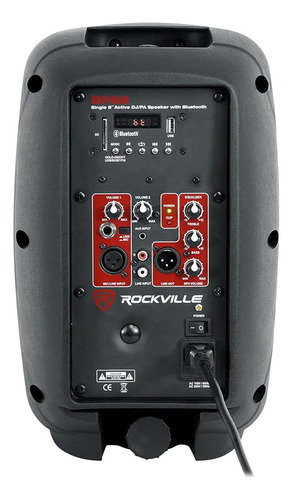 2 Altavoces Rockville Bpa8 8  Pro Powered 300w Dj Pa + Bluet