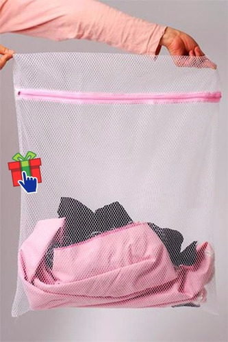 Imagen 3 de 6 de Set X 12 Bolsa Red Ropa Lavarropa Valija 1cierre 30 X 40 Cm
