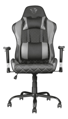 Silla de escritorio Trust GXT 707 Resto gamer ergonómica  negro y gris con tapizado de cuero sintético