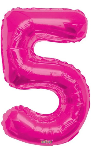 Globo Numero # Jumbo Rosa Fiucha Magenta Met Fiesta Dec 34in Color Numero 5 Fiucha