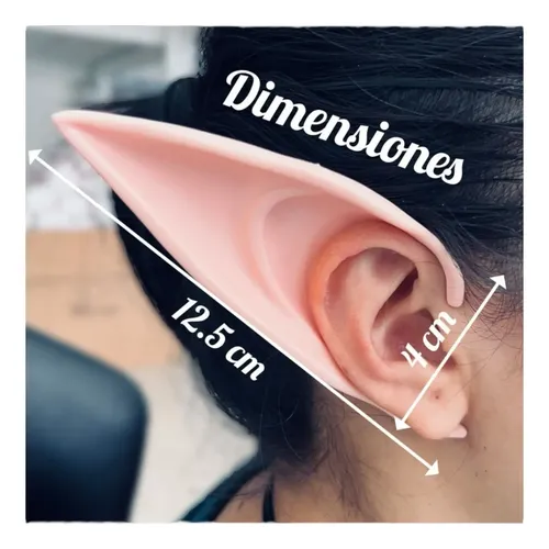 Pack De 4 Pares De Orejas De Elfo Rosas De 12 Cm – De Látex Suave, Fáciles De Poner – Para Cosplay, Halloween Y Navidad