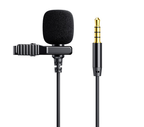 Micrófono Joyroom Condensador Lavalier De Solapa Con Clip 3.5mm Para Celular Y Pc