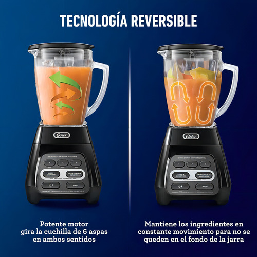 Licuadora Oster® Tecnología Reversible Color Negro 127V