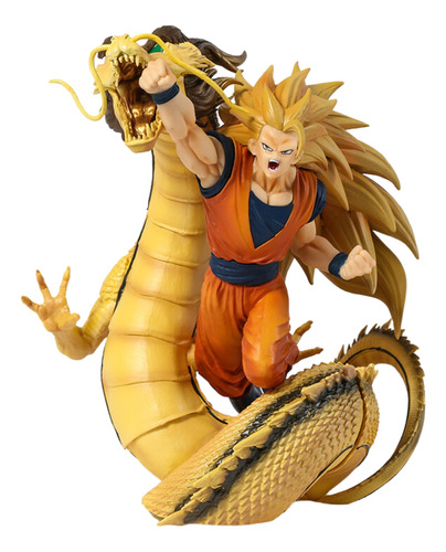 Figura Goku Super Saiyan Fase 3 Shen Long Dragon Ball Z 