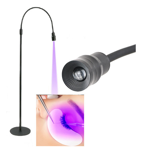 Pedal De Pé Uv Gooseneck Lash Com Cura Em Gel Uv Led Ajustáv