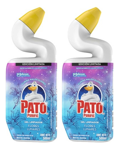 Gel Limpiador Inodoro Flor Lunar Pato Purific 500ml Pack X2