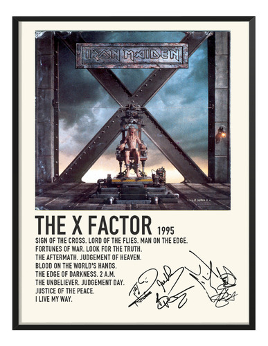 Cuadro Iron Maiden Album Music Tracklist Exitos The X Factor