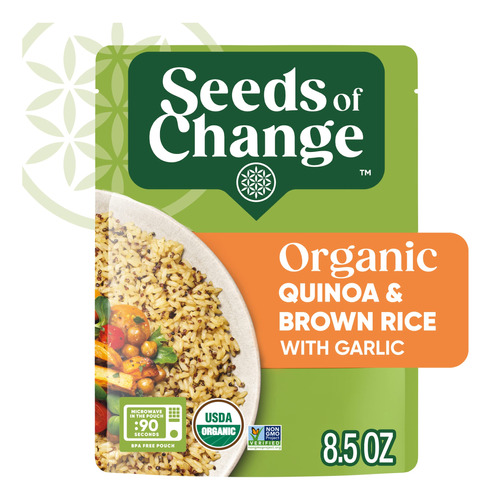 Seeds Of Change Quinoa Organica Y Arroz Integral Con Ajo, 8.