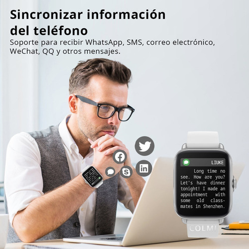 Llamada Bluetooth Reloj Inteligente Deportivo 1,69 Pulgadas