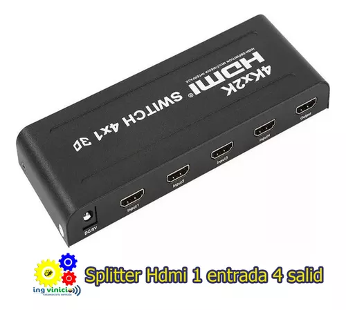 Splitter Amplificador Multiplicador Hdmi 1 Entrada 4 Salidas