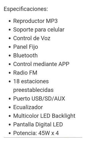 Estereo De Un Din Porta Celulare Atómic Audio Lunarsh7.