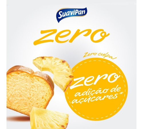 Bolo Sabor Abacaxi Zero Adição De Açúcares Suavipan 250g.