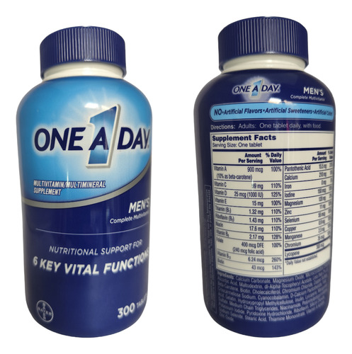 Miltivitaminico Vitamina Para Hombre One A Day Bayer 300 Tab