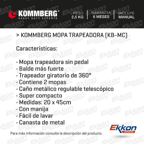 Imagen 2 de 9 de Mopa Balde Centrifuga T/ Turbo