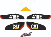 Comprar Grafica Calcos Caterpillar 416e Maquina Vial Cat Retro Pala