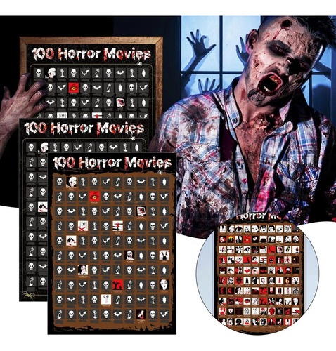 Póster De 100 Películas Para Rascar Con Rascador, Se Puede R