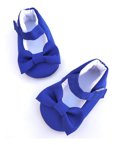 Zapato Para Bebé Tipo Mercedita Azul Rey
