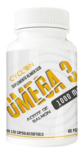 Suplemento Omega 3 1000mg Aceite Salmon 120 Capsulas Cyclon