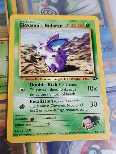 Giovanni's Nidoran 76/132,original De Pokemon Tcg Año 2000
