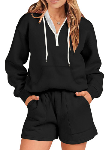 Conjunto De Pantalones Cortos Con Capucha De Ropa Deportiva