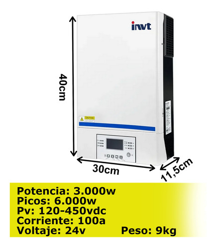 Invt Kit Solar Complet 6 Paneles Inversor 3kw/6kw Litio M10l