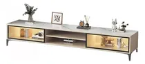 Comprar Centro Entretenimiento Moderno 65 Pulgadas Tv Con Luces Led Blanco