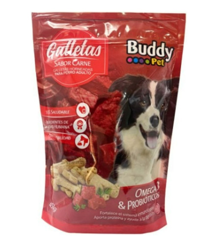 Galletas Snack Para Perros Buddy Pet 450gr Sabor Carne