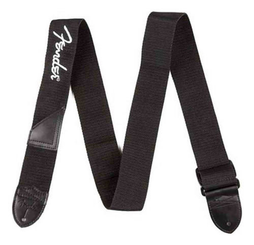 Strap/thaly Para Guitarra Y Bajo Logo Fender Bordado Color Negro/amarillo