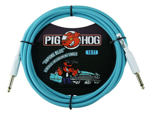 Cable Pig Hog Pch10db Plug Para Guitarra Bajo 3 Metros