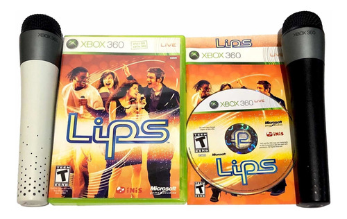 Lips + 2 Micrófonos Originales Inalámbricos Para Xbox 360