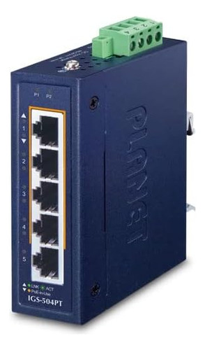 Igs-504pt Compact Industrial Switch 8023at Poe De 4+