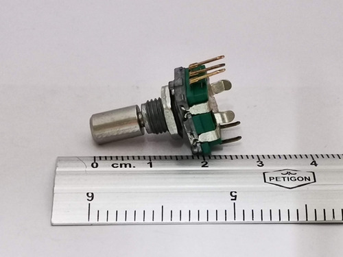 Imagen 3 de 4 de Potenciometro Sin Fin 3 Patas C/ Switch Autoestereo
