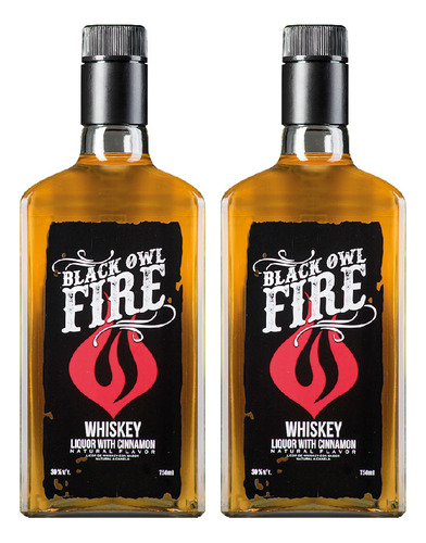 Black Owl Fire Whiskey 750ml X 2 Unidades