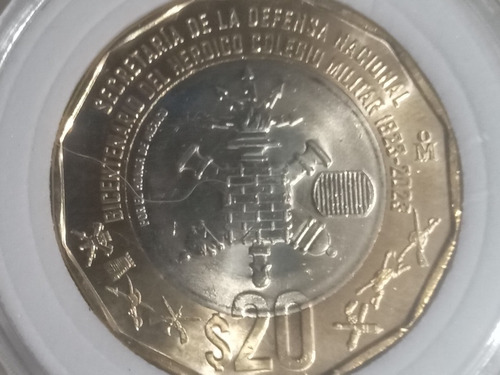 Moneda 20$ Conmemorativa Colegio Militar 2023 Colección 