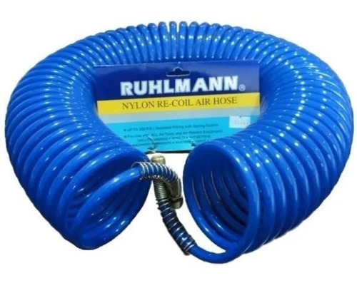 Manguera Espiralada Para Compresor 1/4'' X 7,5 Mt Ruhlmann