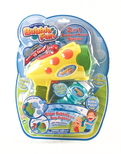 Burbujero 2 En 1 Lanza Agua Y Burbujas Bubble Fun Educando