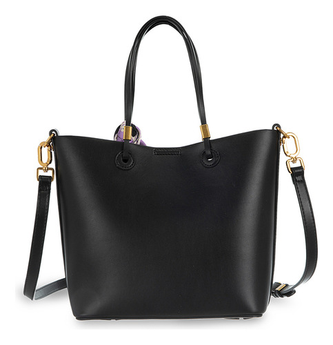 Bolsa Tote 2 En 1 Cloe Adaixy I Mediano Color Negro