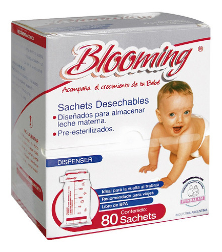 Blooming Bolsas Sachets Leche Materna X 80 Unidades