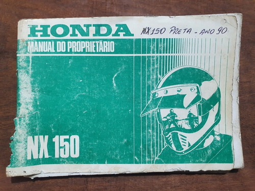 Manual Proprietário Honda Nx 150 1990 Original Coleção
