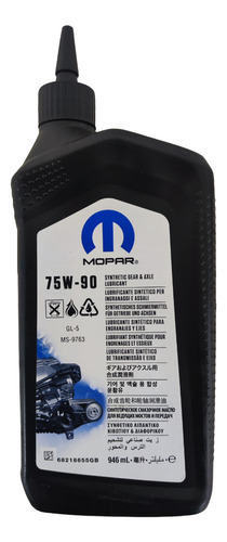 Oleo Diferencial Dian/tras 75w90 Mopar Toro 2019 2020 2021