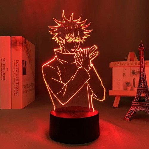 W Lámpara De Escritorio 3d Jujutsu Kaisen Fushiguro Megumi,