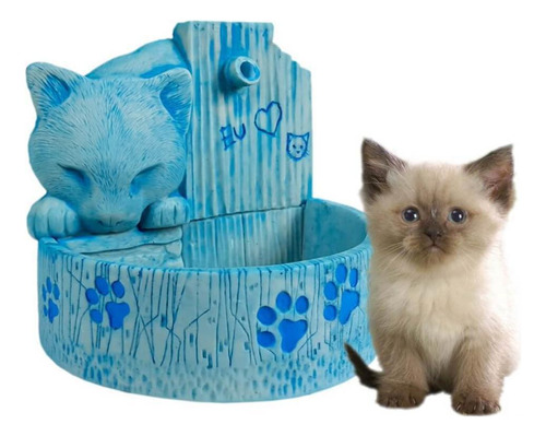 Bebedouro Gato Fonte De Água Prime Cor Azul Bivolt